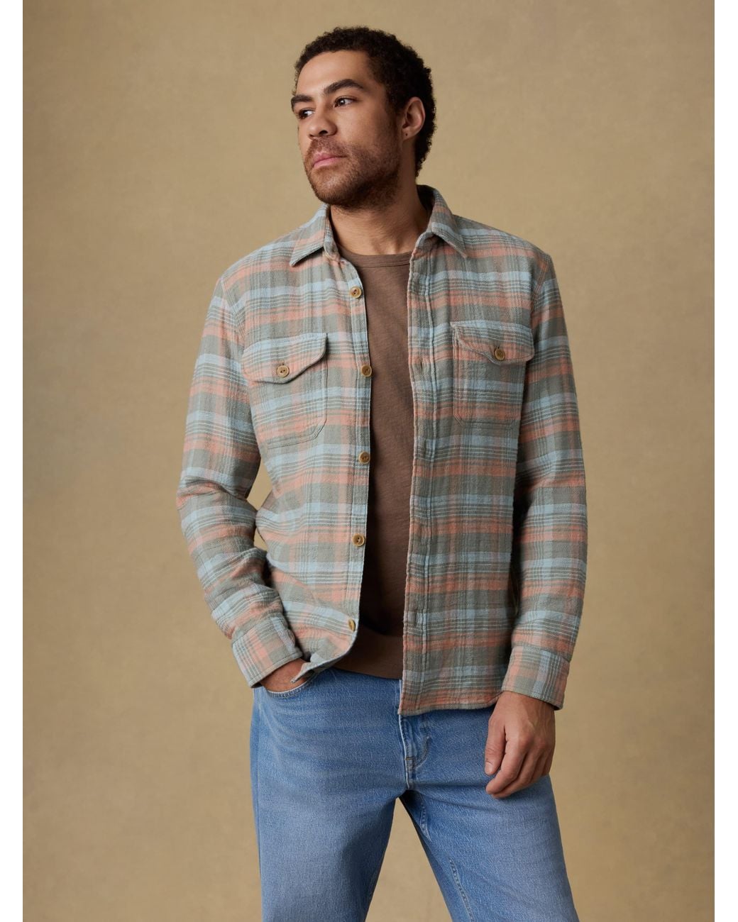 Faherty Brand Multicolor Belmar Workshirt for men