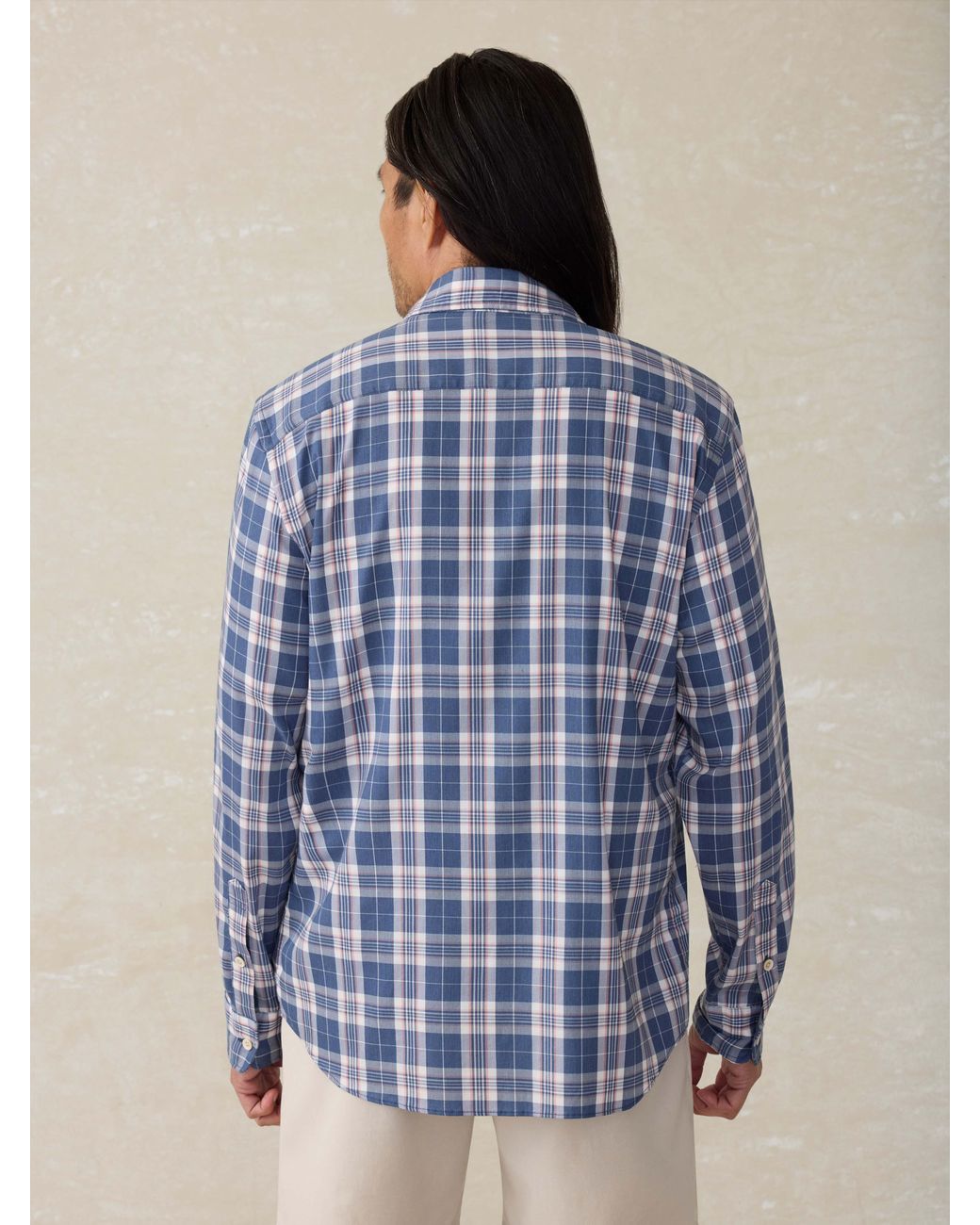 Faherty Brand Blue Movement Monterey Shirt for men