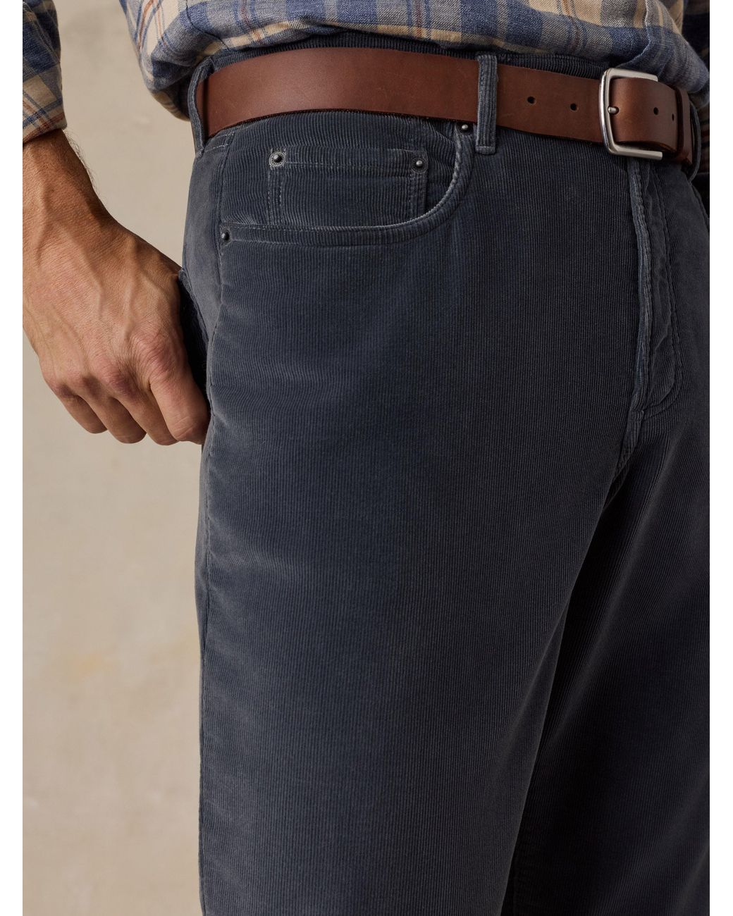 Faherty Brand Natural Stretch Terry Corduroy 5-Pocket Pants for men