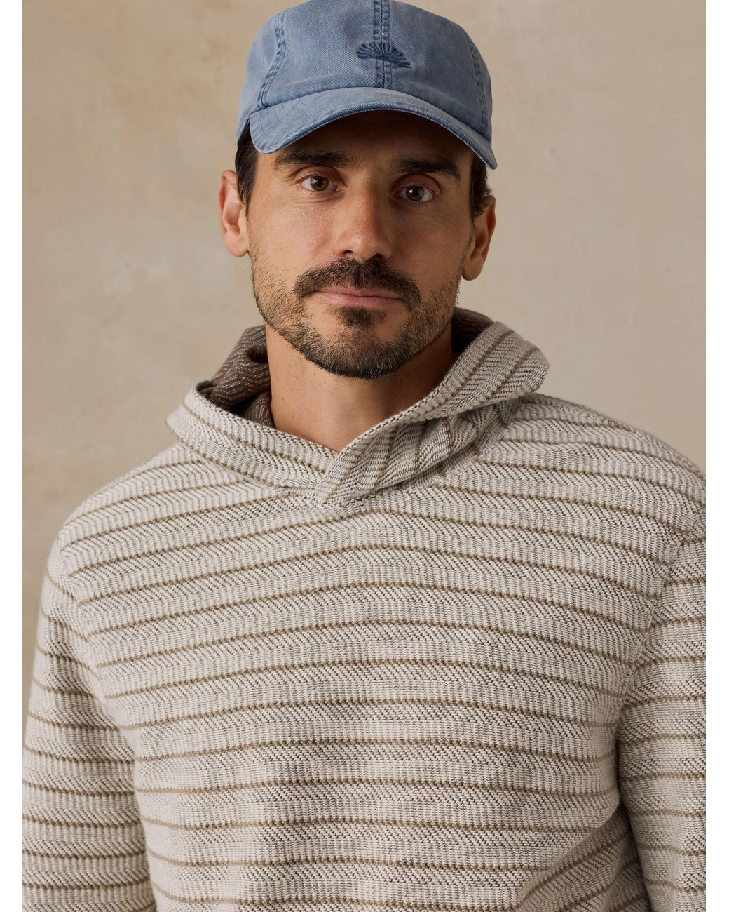 Faherty Brand Natural Whitewater Hoodie for men