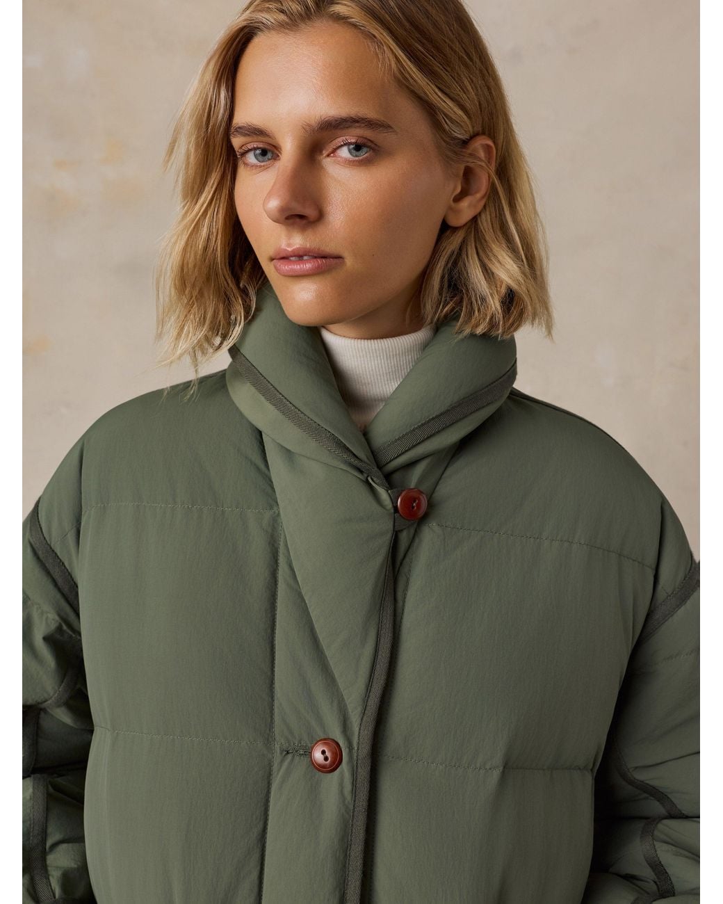 Faherty Brand Green Atlas Puffer Jacket