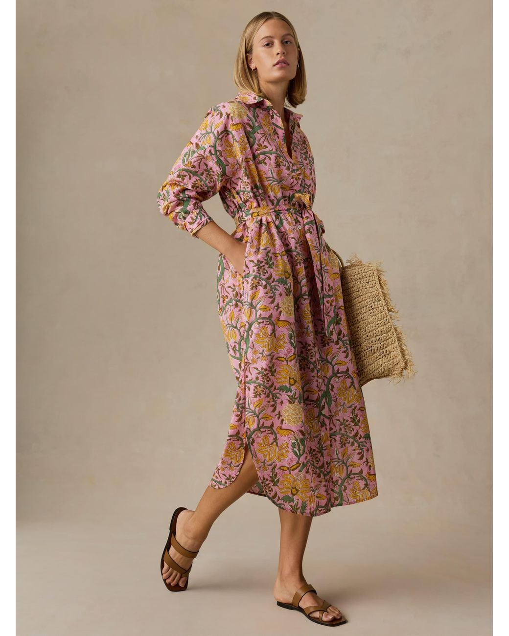 Faherty Brand Natural Voile Rio Shirtdress