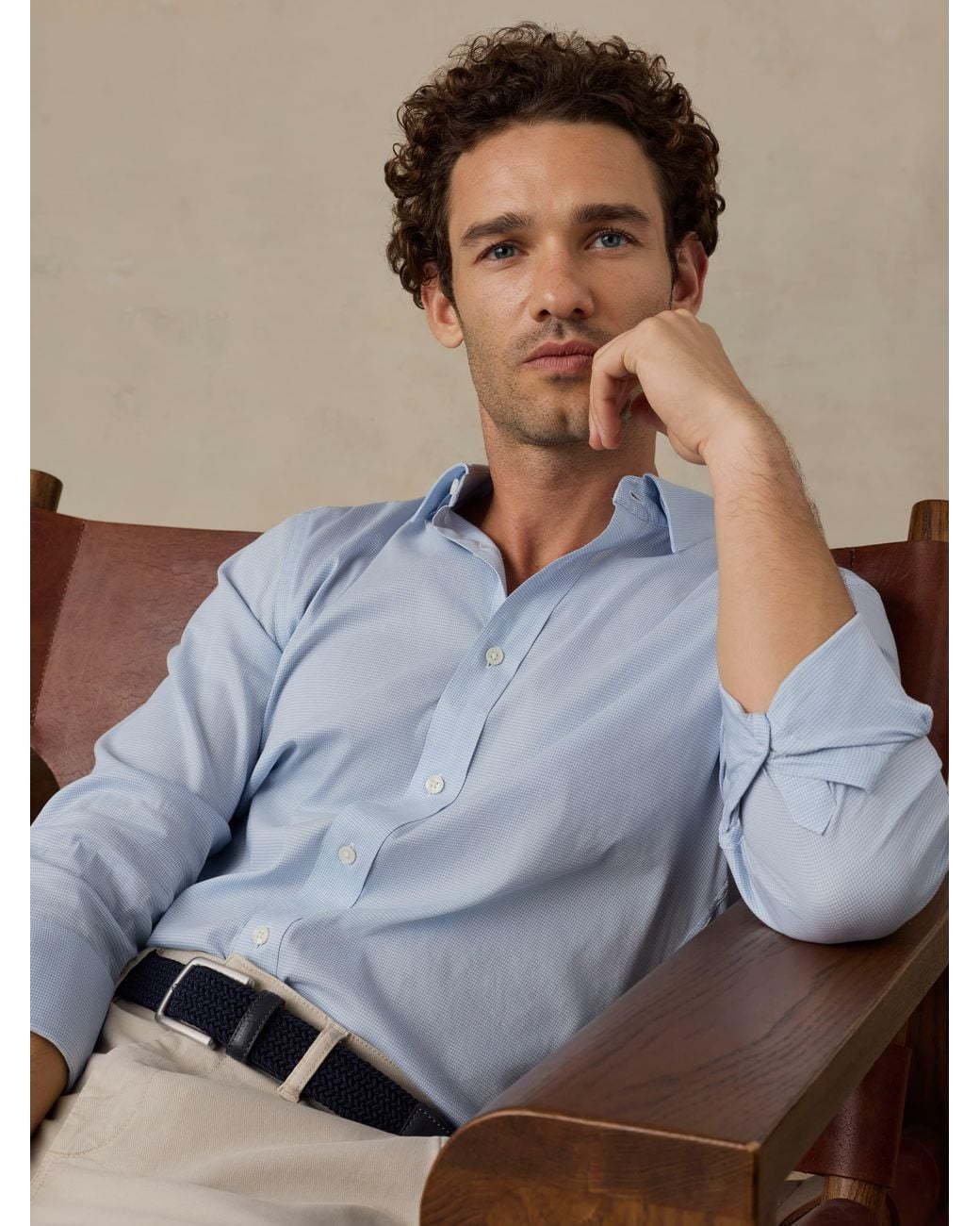 Faherty Brand Blue The Movement Shirt for men