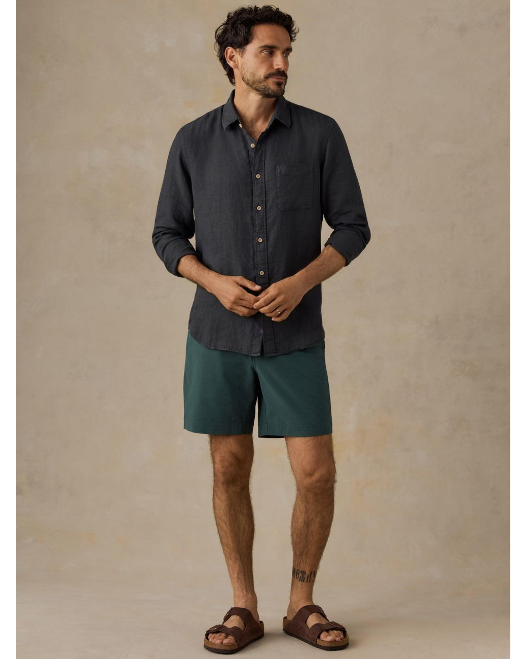 Faherty Brand Blue All Day Short (7" for men
