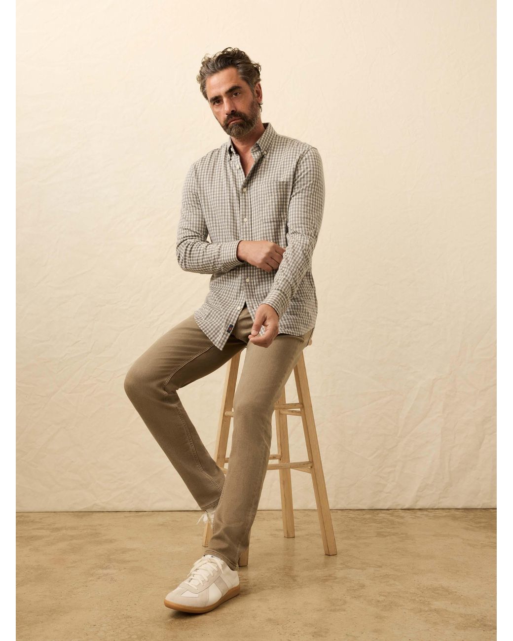 Faherty Brand Natural Coastline Knit Shirt for men
