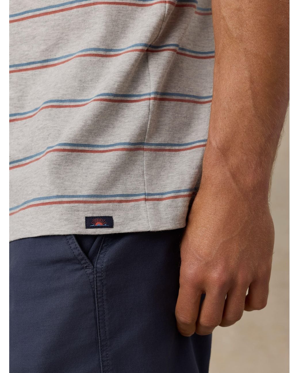 Faherty Brand Gray Sunwashed Regenerative T-Shirt for men