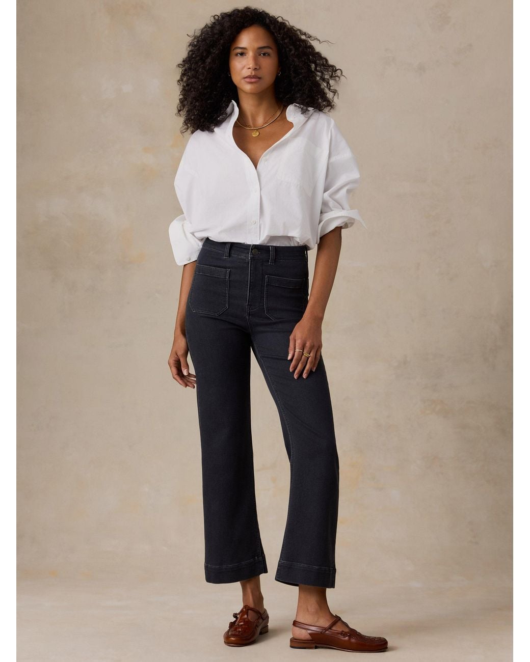 Faherty Brand Natural Stretch Terry Patch Pocket Ankle Pants