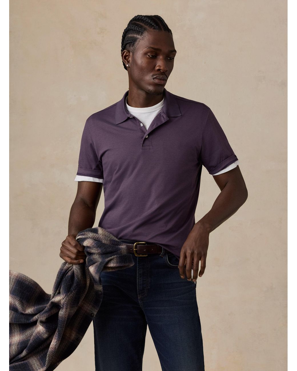 Faherty Brand Blue Short-Sleeve Movement Pique Polo Shirt for men