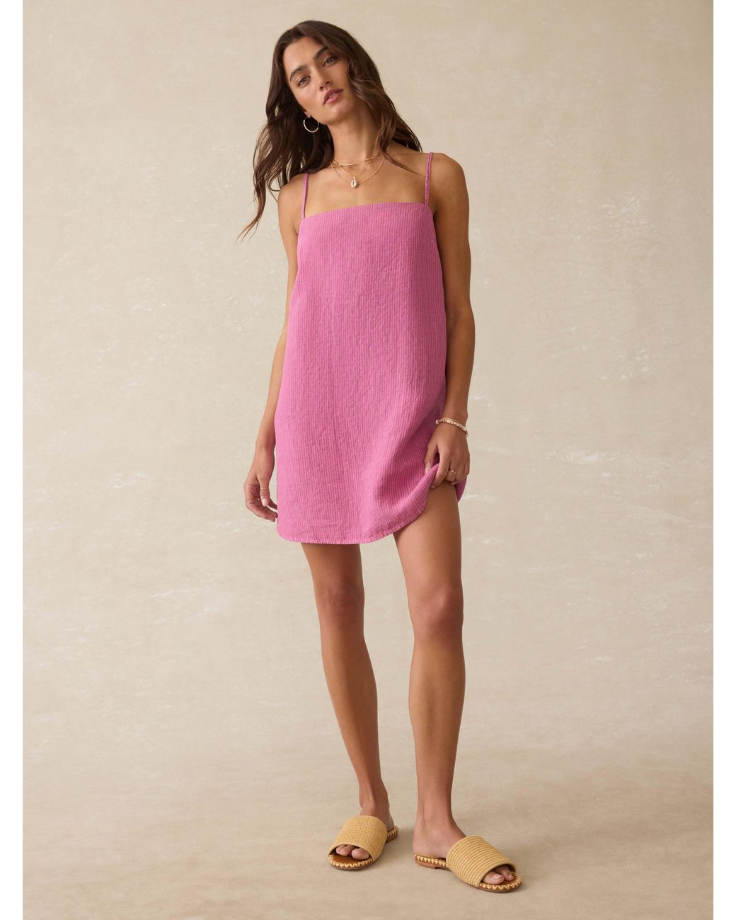 knee length dresses for ladies Byron Bay Dress - Aquatic Geo