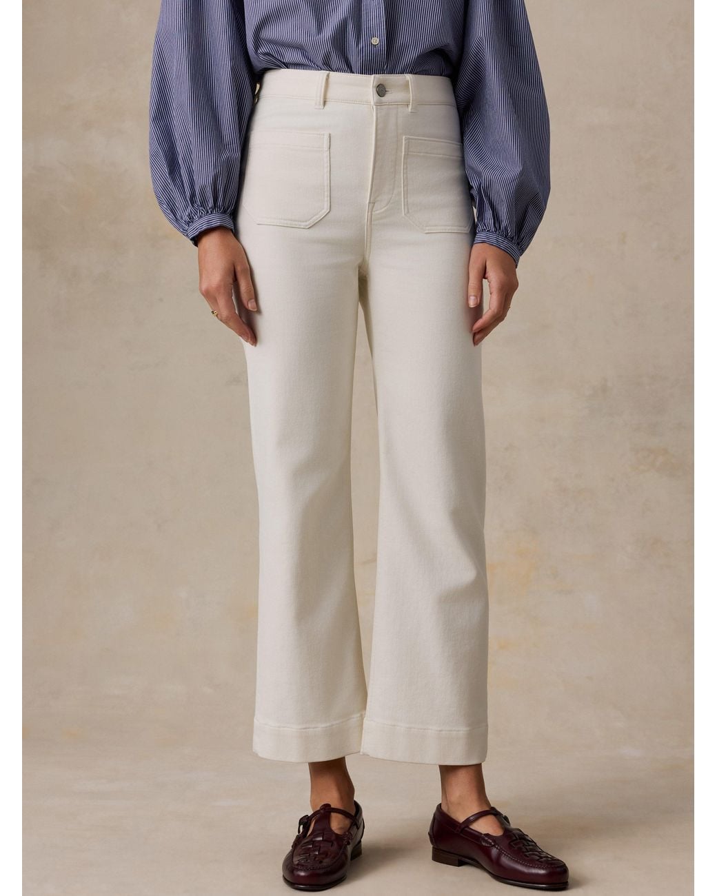 Faherty Brand Natural Stretch Terry Patch Pocket Ankle Pants