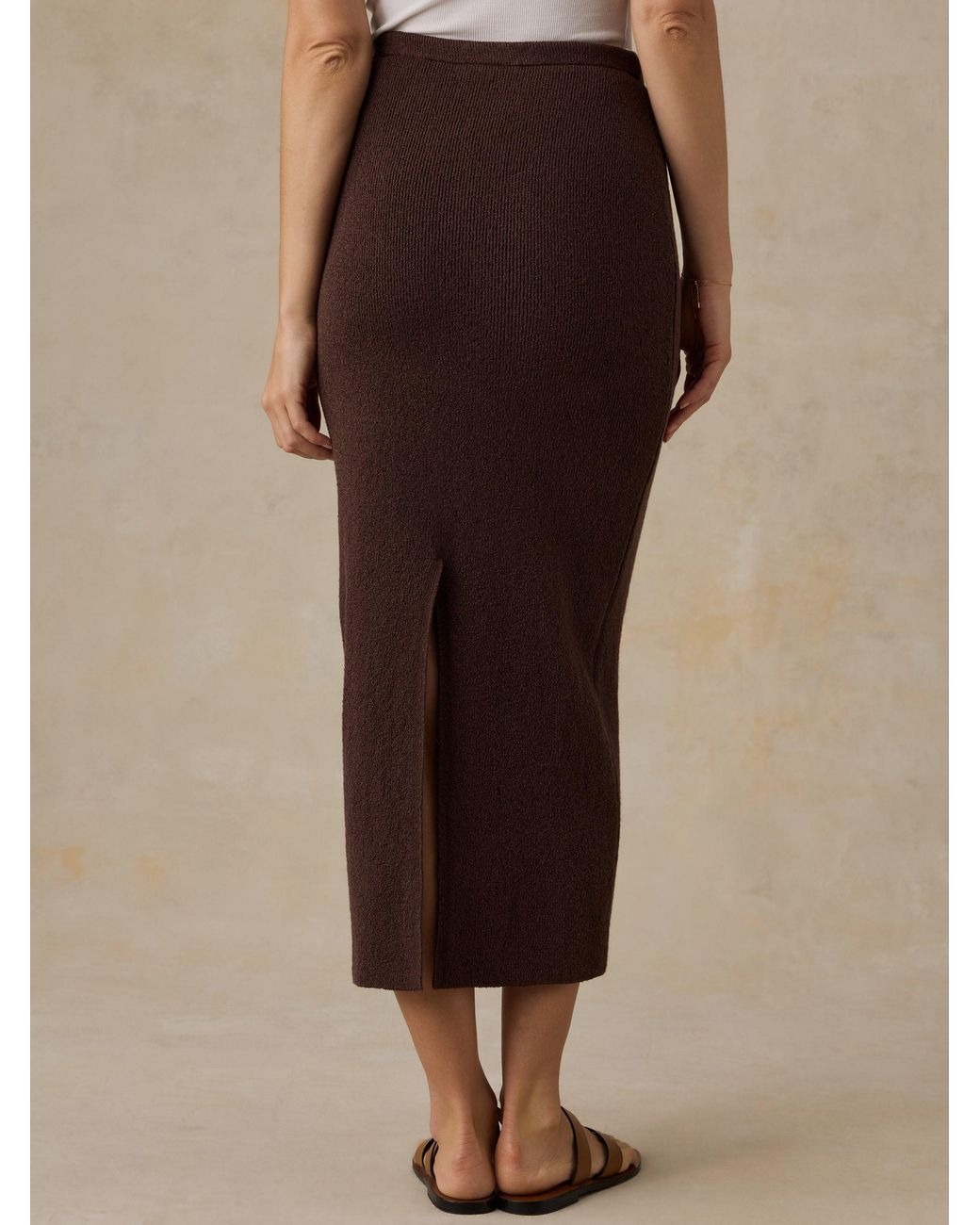 Faherty Brand Natural Miramar Linen Sweater Maxi Skirt