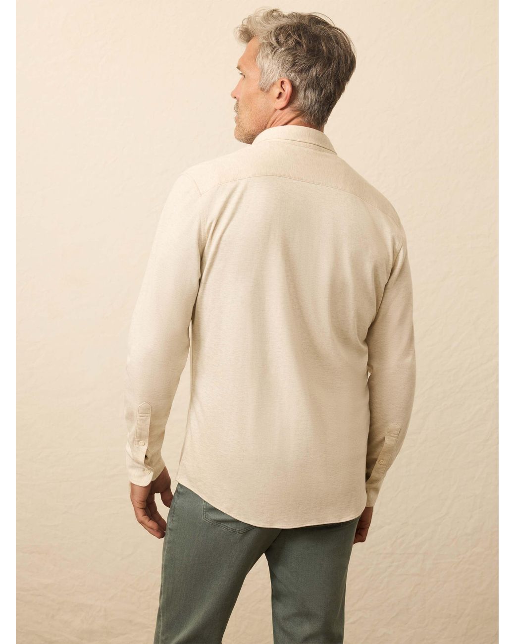 Faherty Brand Natural Coastline Knit Shirt for men