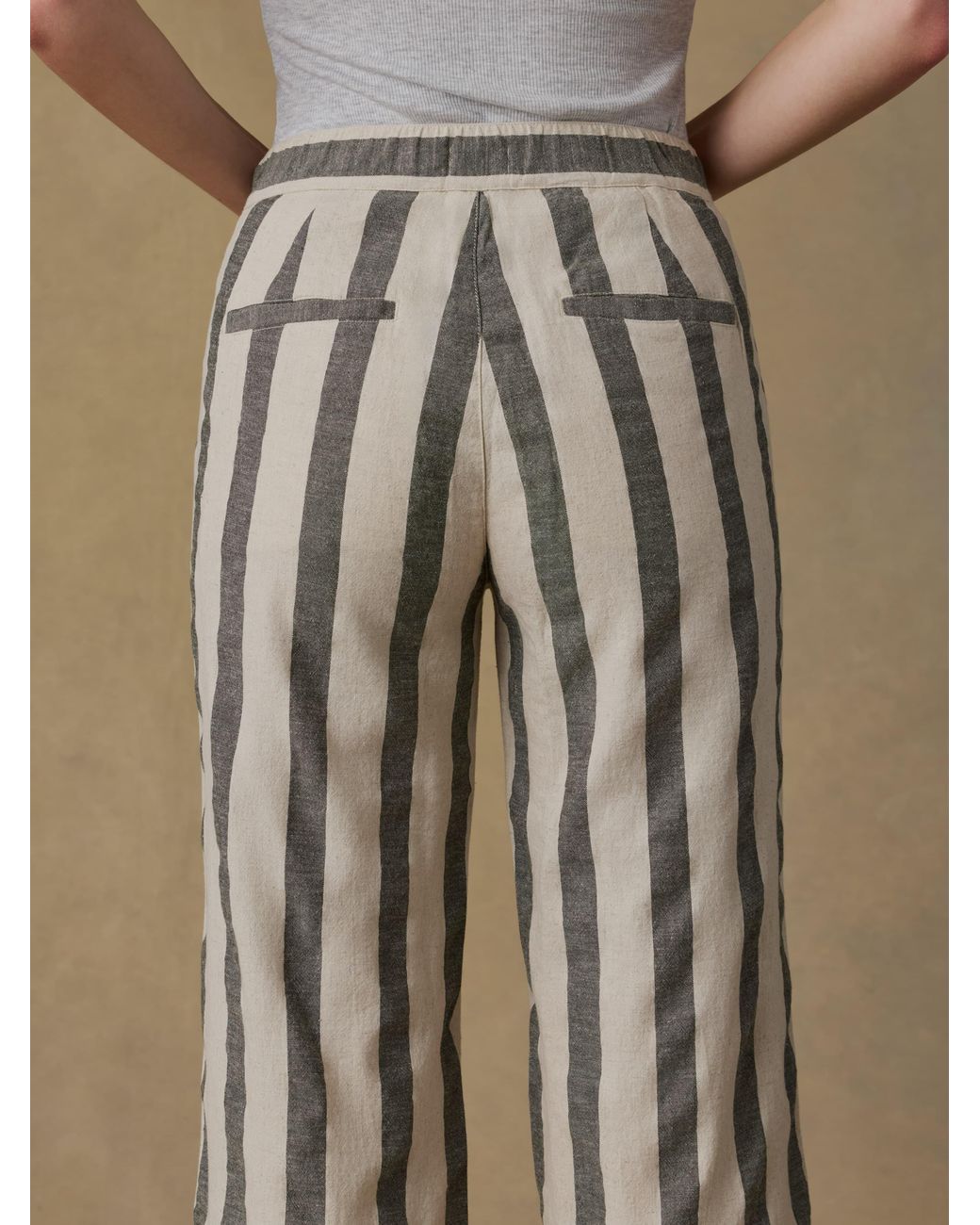 Faherty Brand White Sun Strider Cotton Linen Pants