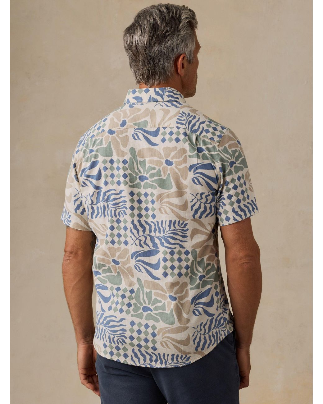 Faherty Brand Multicolor Short-Sleeve Breeze Shirt for men