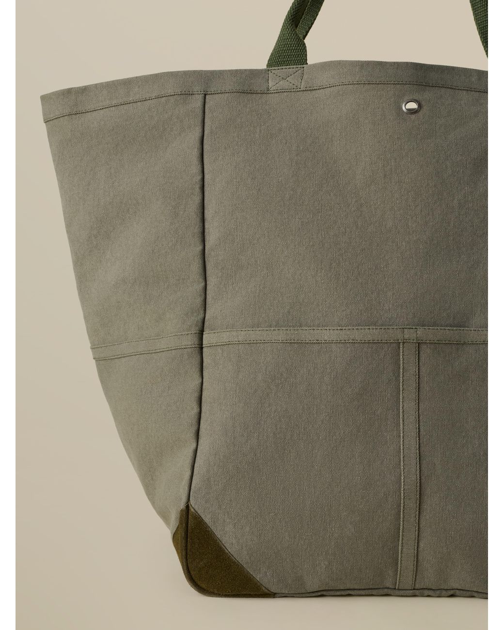 Faherty Brand Green Sunwashed Canvas Utility Bag