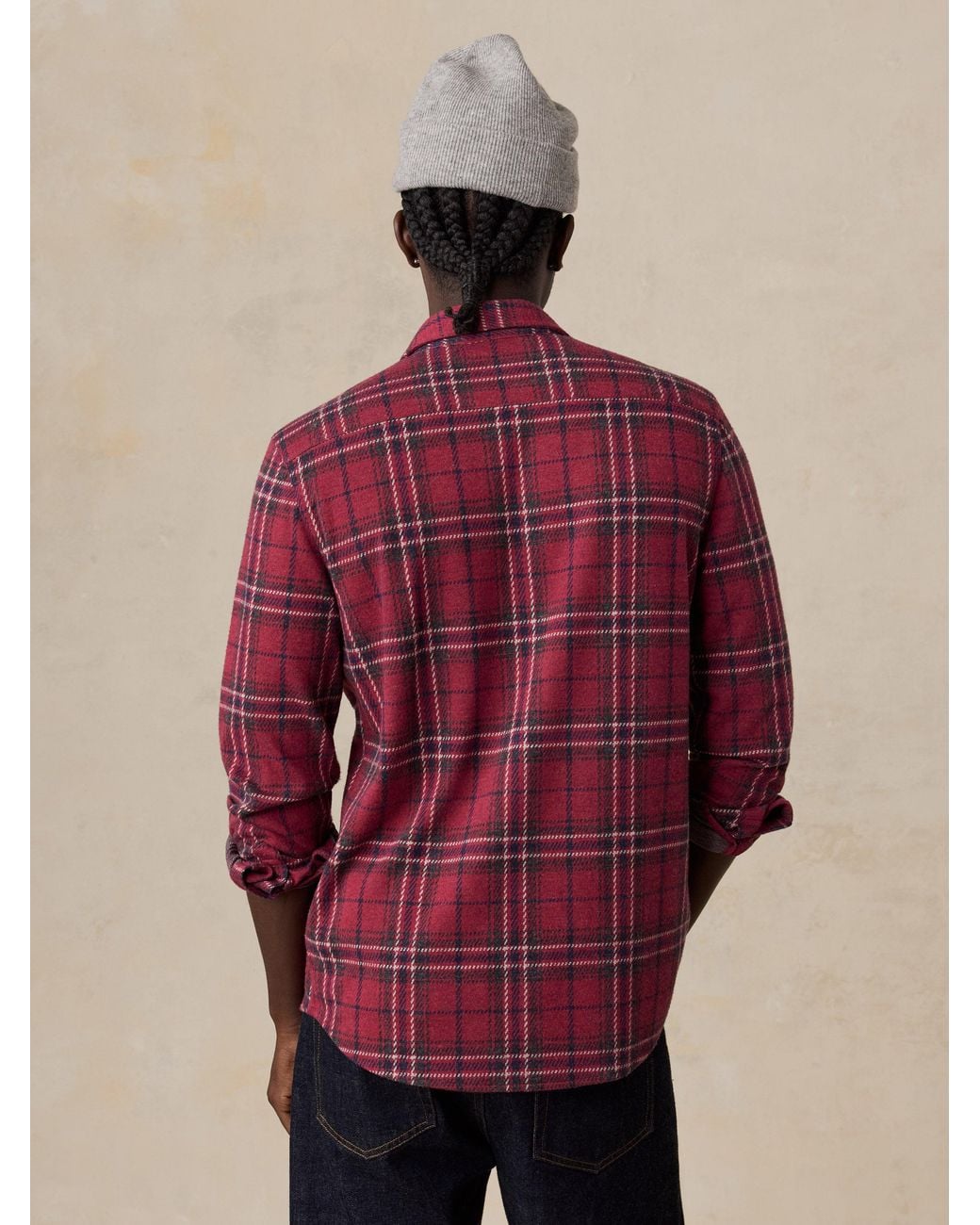 Faherty Legend Sweater Shirt in Red for Men | Lyst