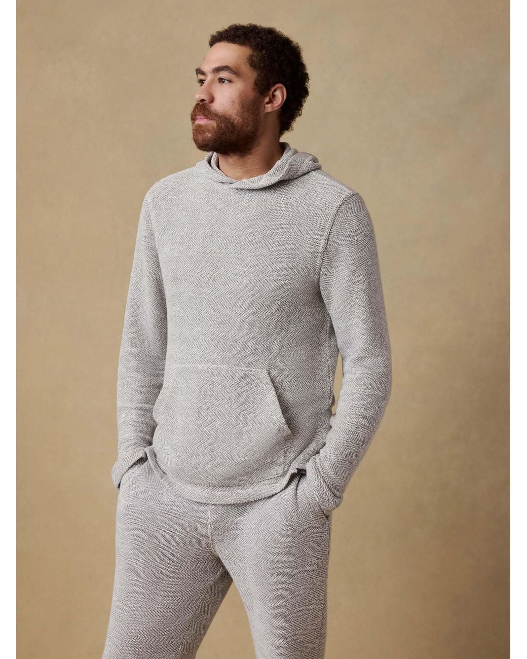 Faherty Brand Natural Whitewater Hoodie for men