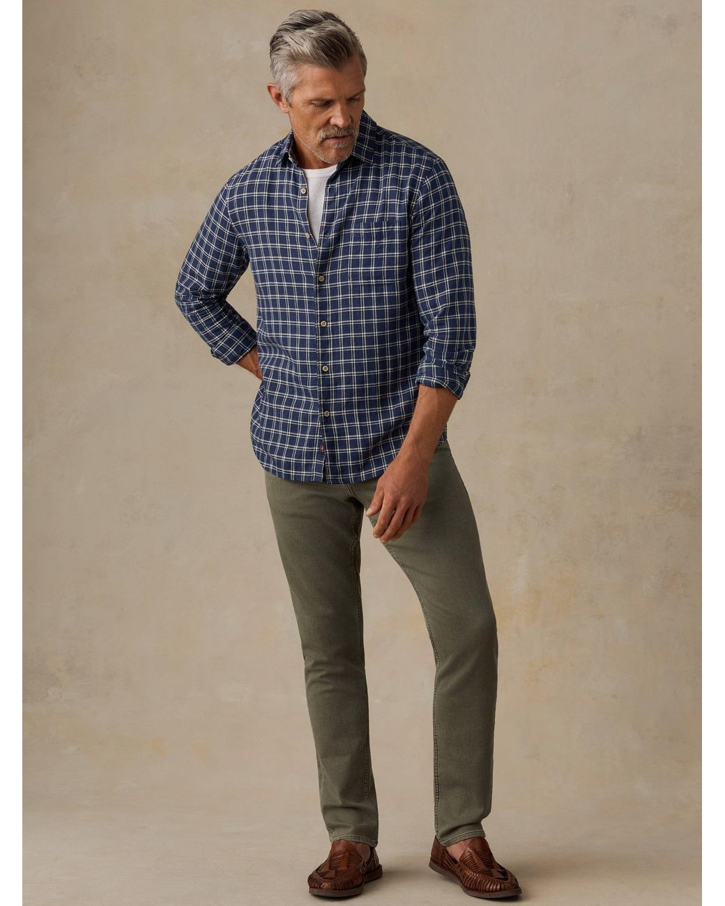Faherty Brand Natural Stretch Terry 5-Pocket Pants for men