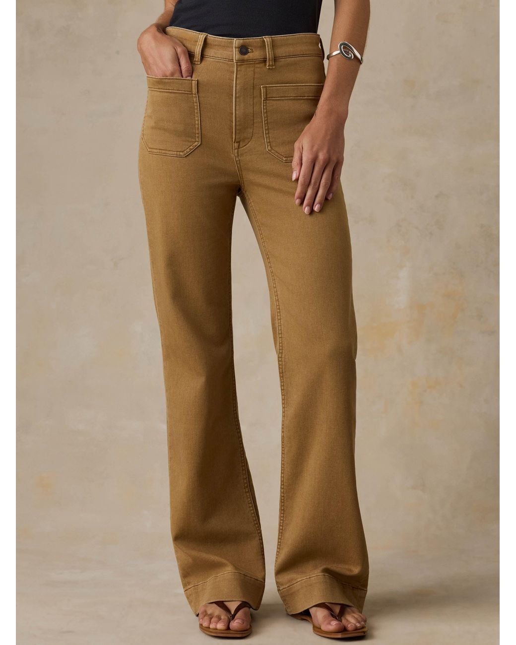 Faherty Brand Natural Stretch Terry Patch Pocket Pants