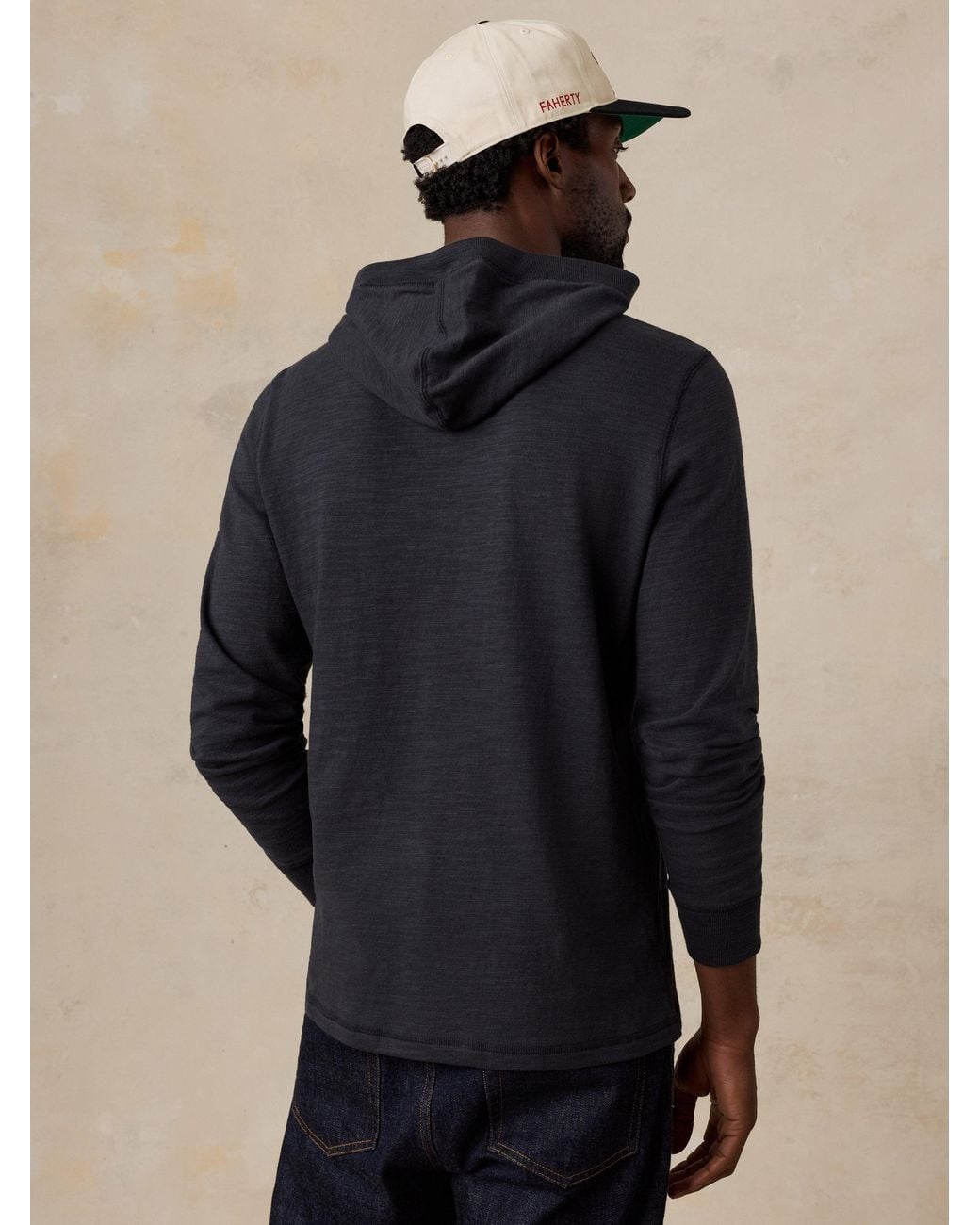 Faherty Brand Blue Chicago Bulls Sunwashed Organic Hoodie for men