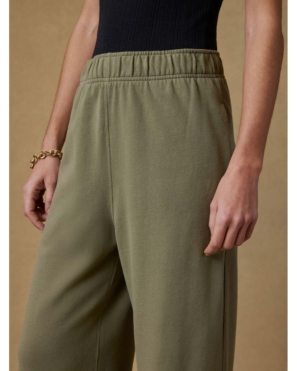 Faherty Brand Natural High Standard Fleece Wide Leg Sweatpant