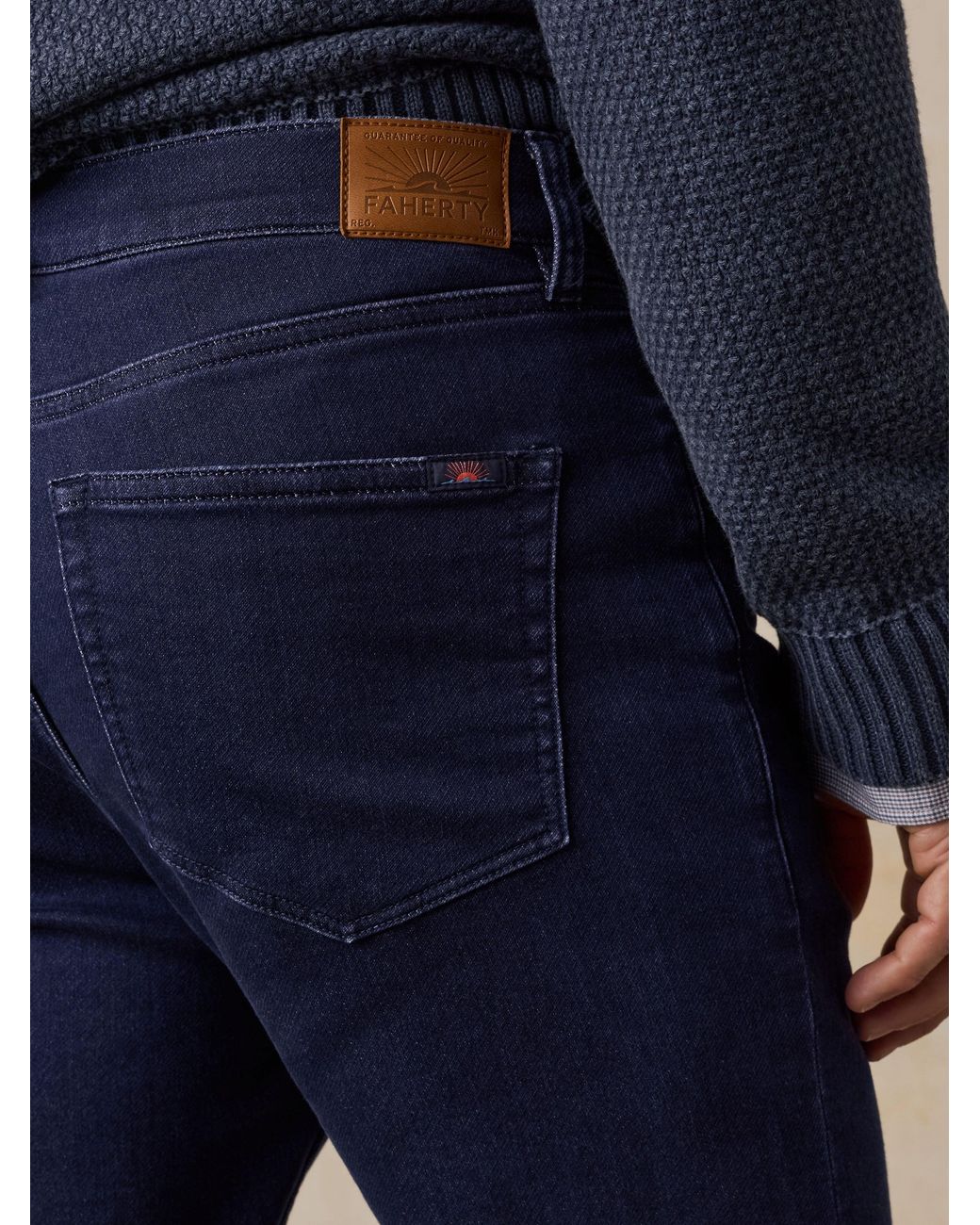 Faherty Brand Natural Stretch Terry 5-Pocket Pants for men