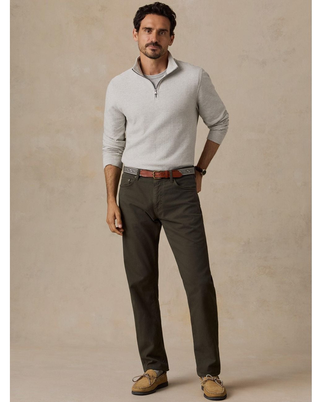 Faherty Brand Multicolor Reserve Twill 5-Pocket Pants for men