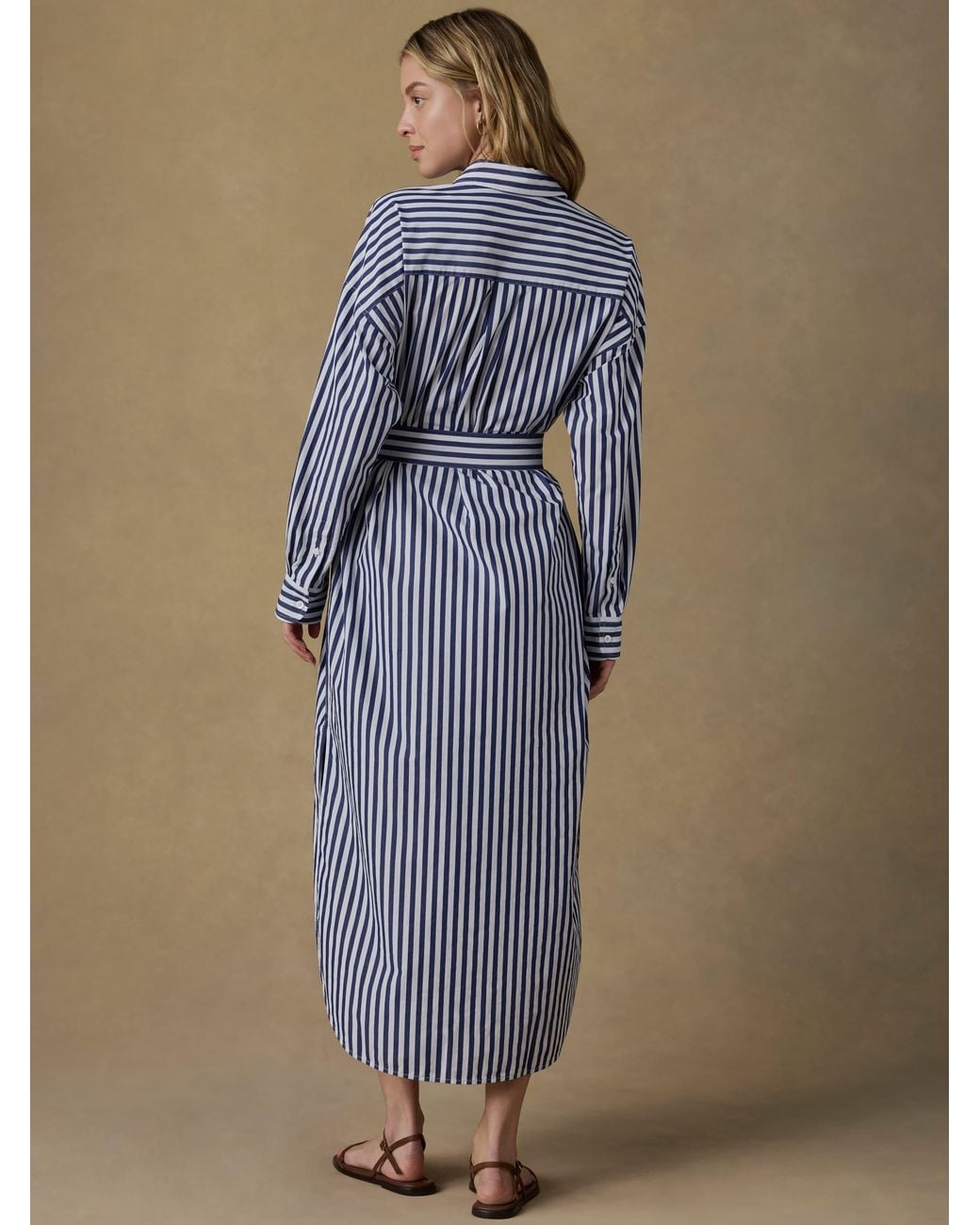 Faherty Brand White Coastal Poplin Rio Shirtdress
