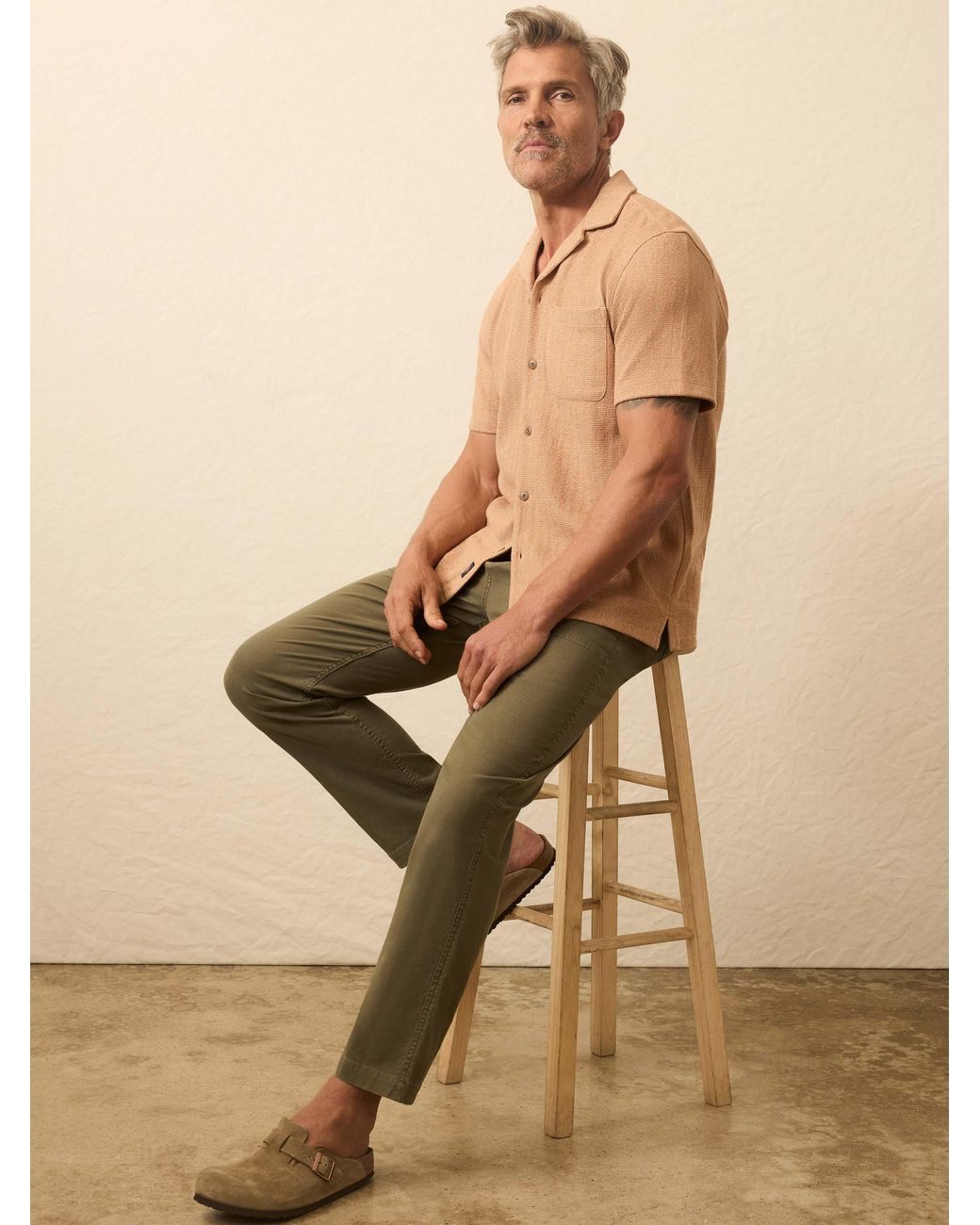 Faherty Brand Natural Dune Utility Pants for men