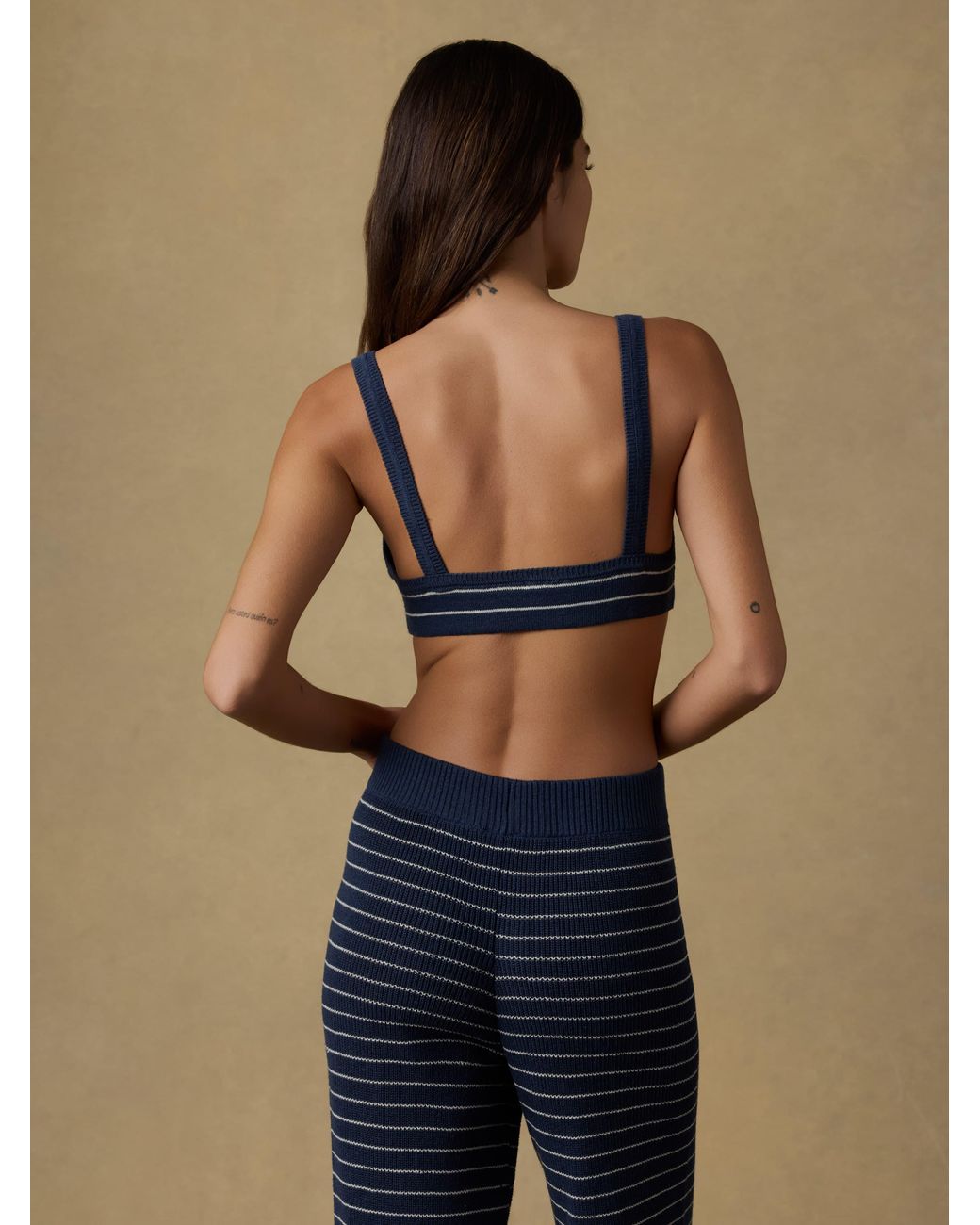 Faherty Brand Blue Miramar Linen Sweater Bralette