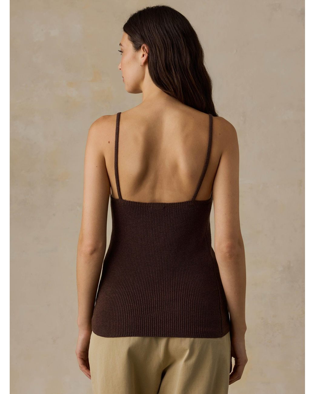 Faherty Brand Brown Miramar Linen Sweater Cami
