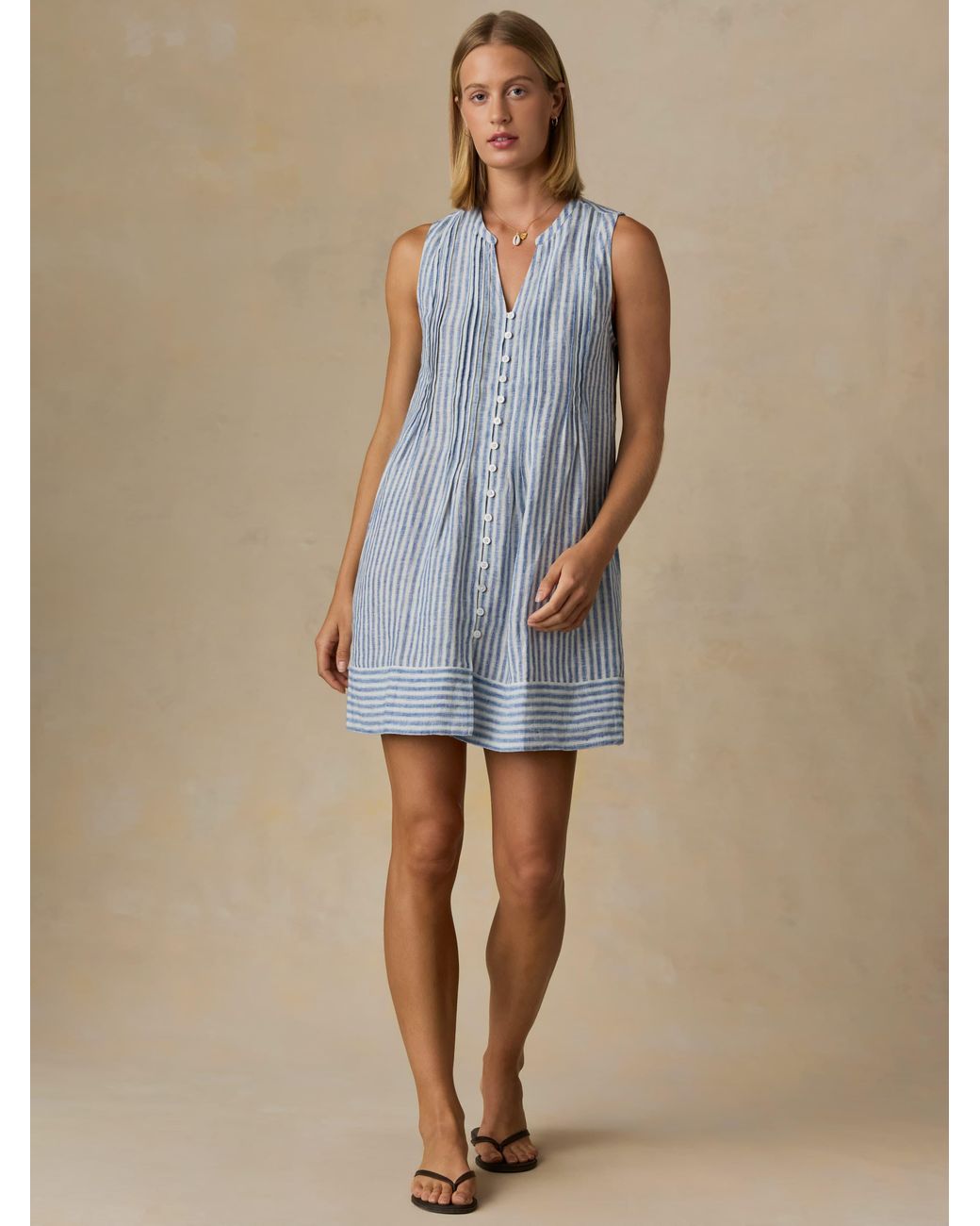 Faherty Brand Blue Devin Dress