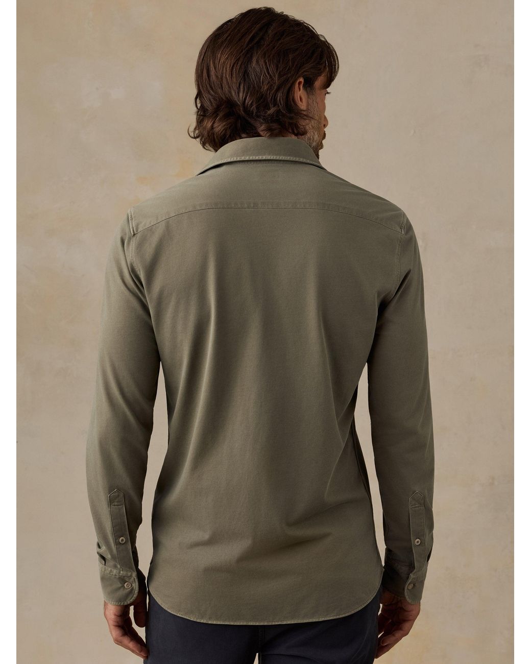 Faherty Brand Green Costa Pique Shirt for men