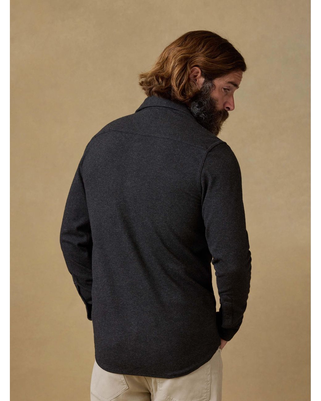 Faherty Brand Black Legend Sweater Shirt for men