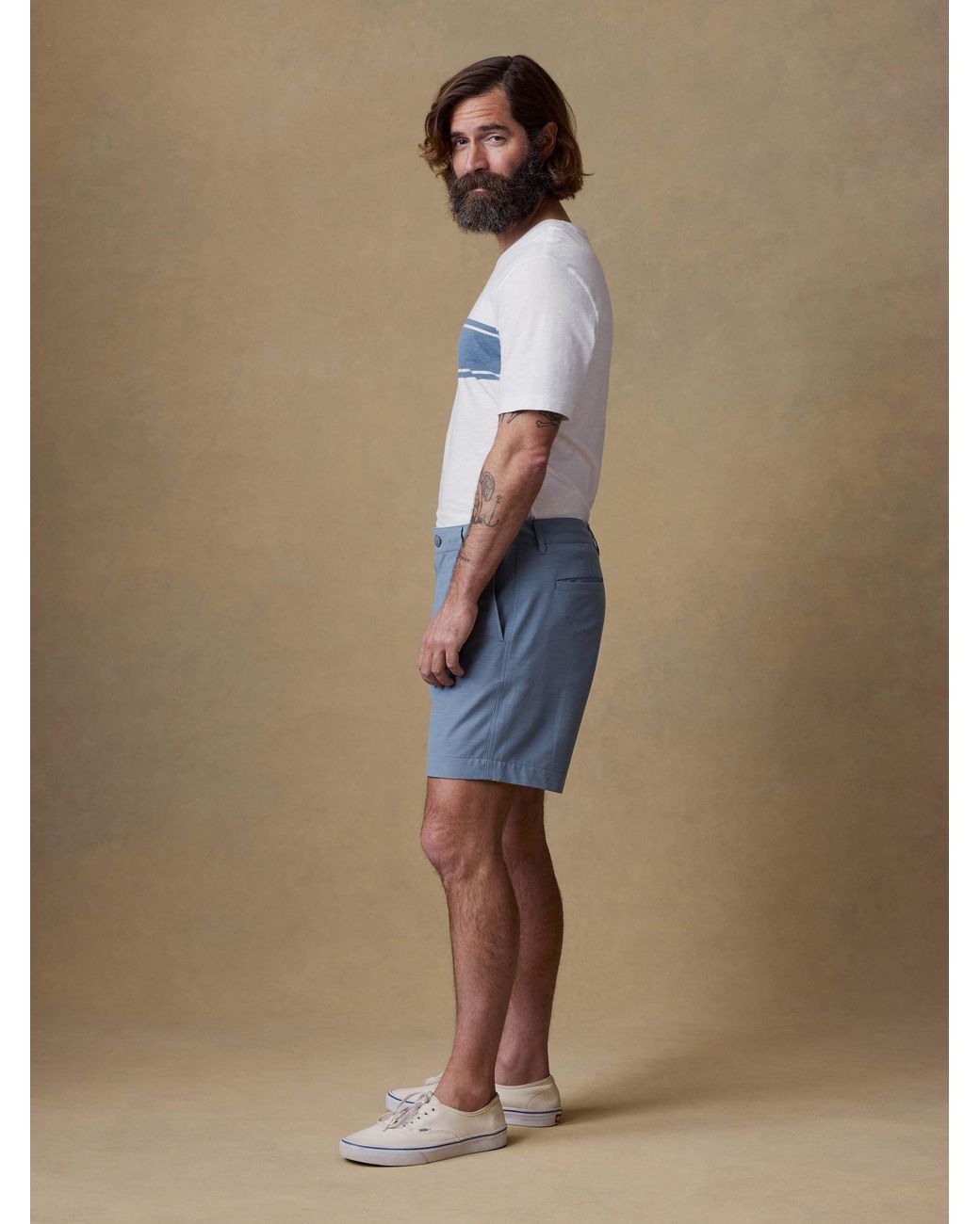 Faherty Brand Blue All Day Short (5" for men