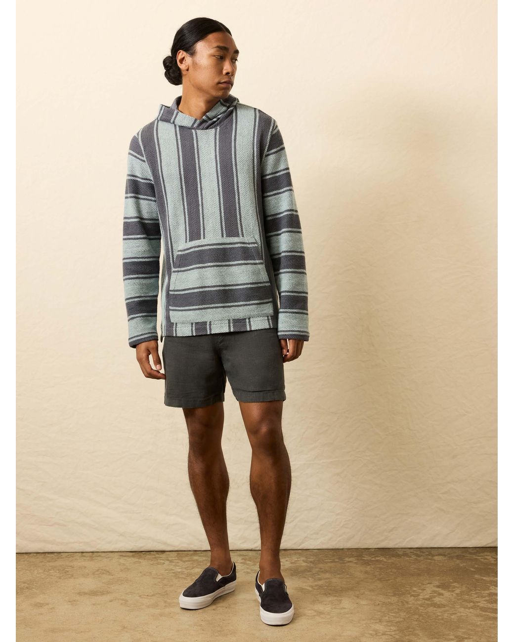 Faherty Brand Blue Whitewater Hoodie for men