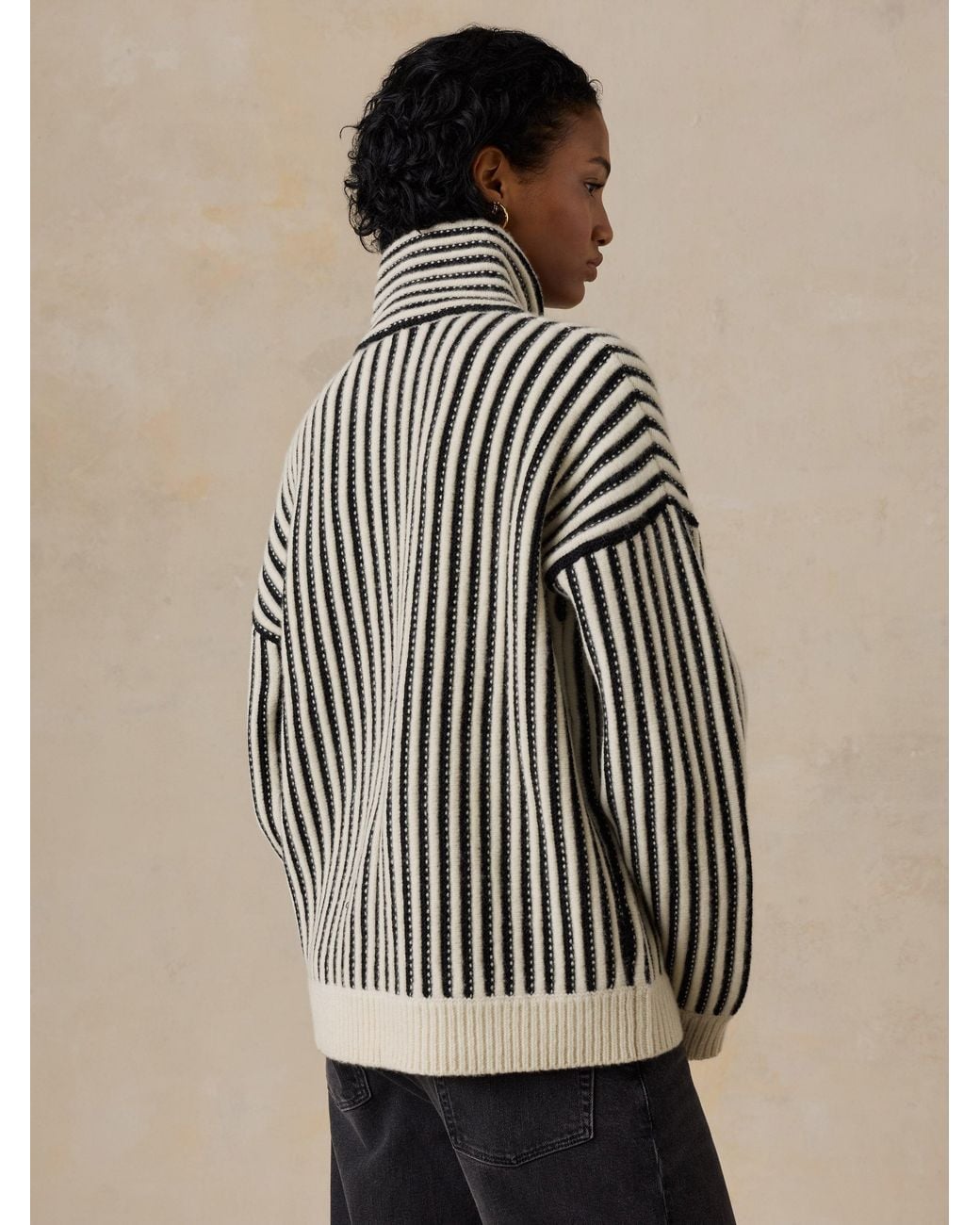 Faherty Brand Natural Spiral Knit Quarter Zip Sweater
