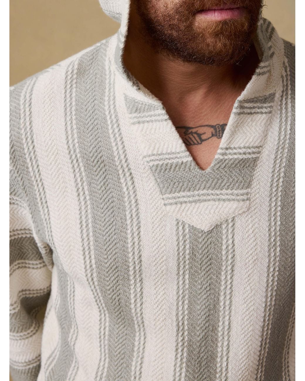 Faherty Brand Natural Whitewater Hoodie for men