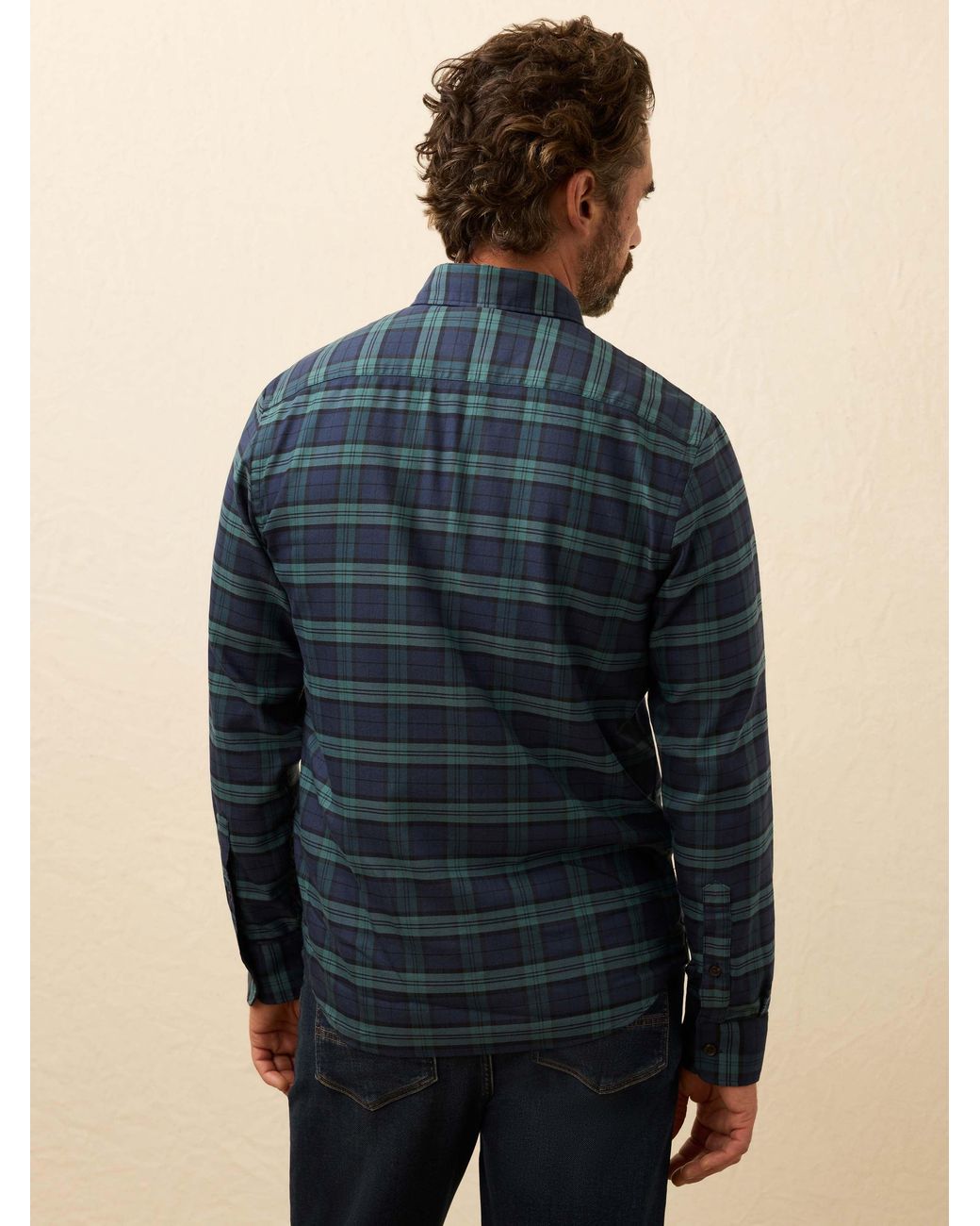 Faherty Brand Blue Soft Twill Movement Shirt for men