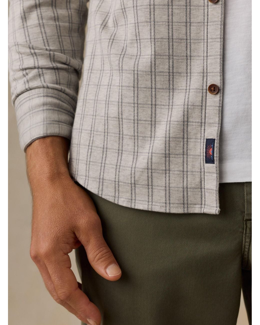 Faherty Brand Brown Coastline Knit Shirt for men