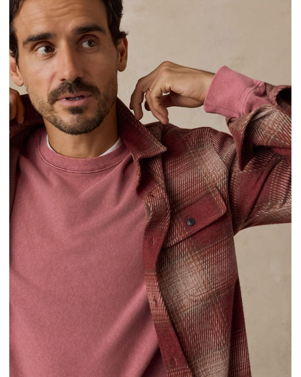 Faherty Brand Brown Legend Sweater Shirt for men