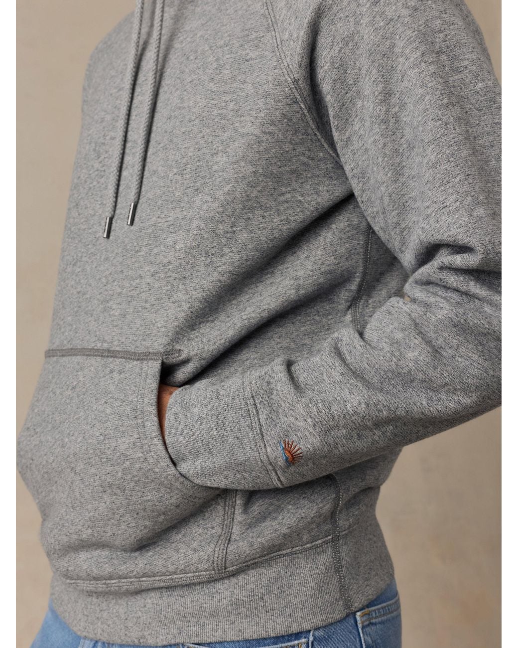 Faherty Brand Gray High Standard Fleece Hoodie for men
