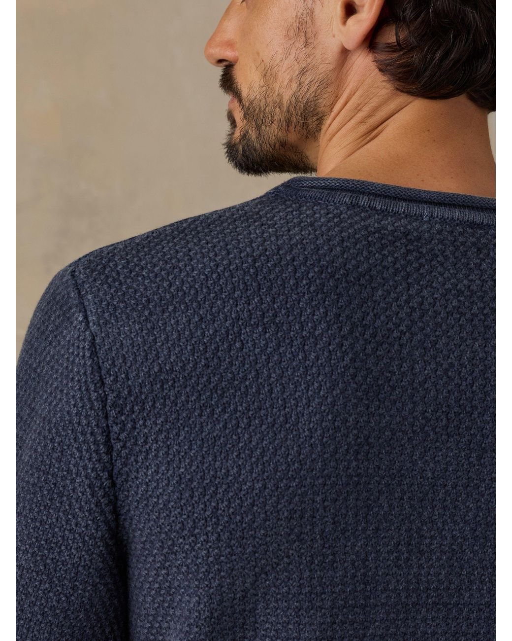 Faherty Brand Blue Sunwashed Dockside Sweater for men