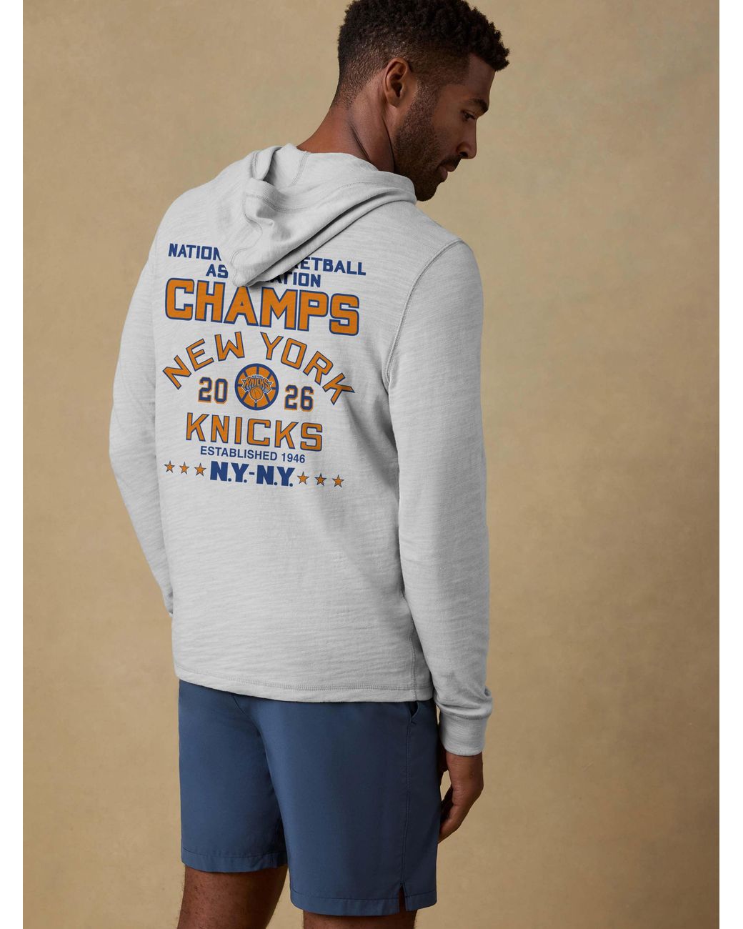 Faherty Brand Multicolor Ny Knicks Sunwashed Organic Hoodie for men