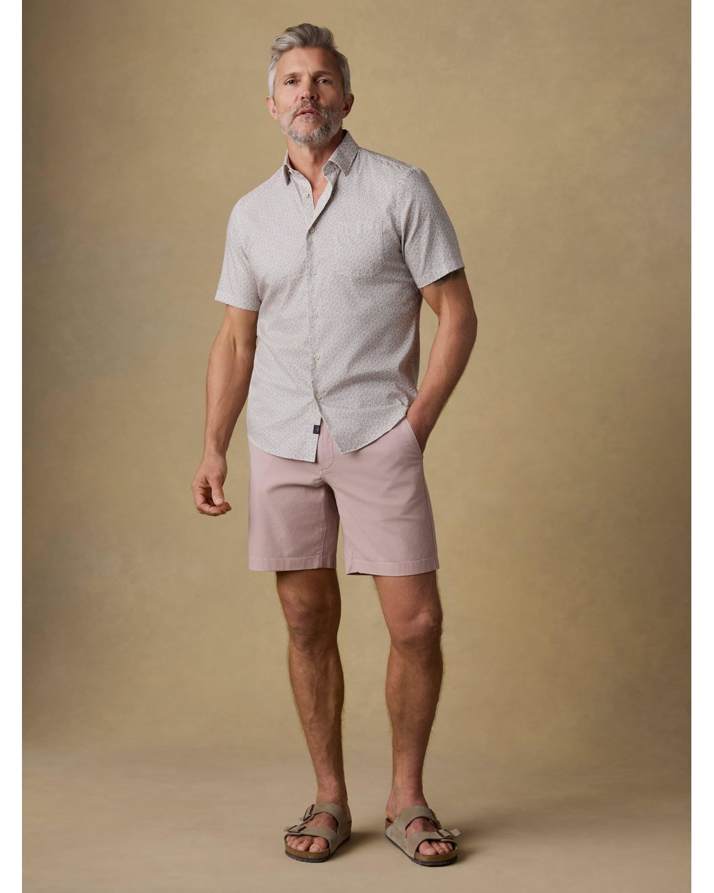 Faherty Brand Brown Short-Sleeve Movement Monterey Shirt for men