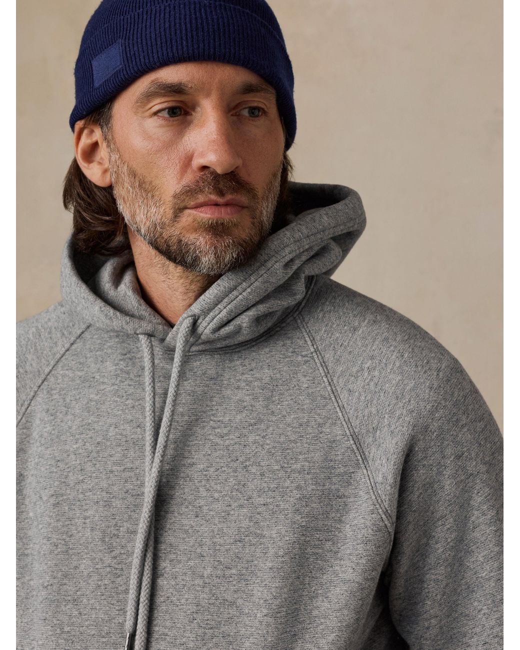 Faherty Brand Gray High Standard Fleece Hoodie for men