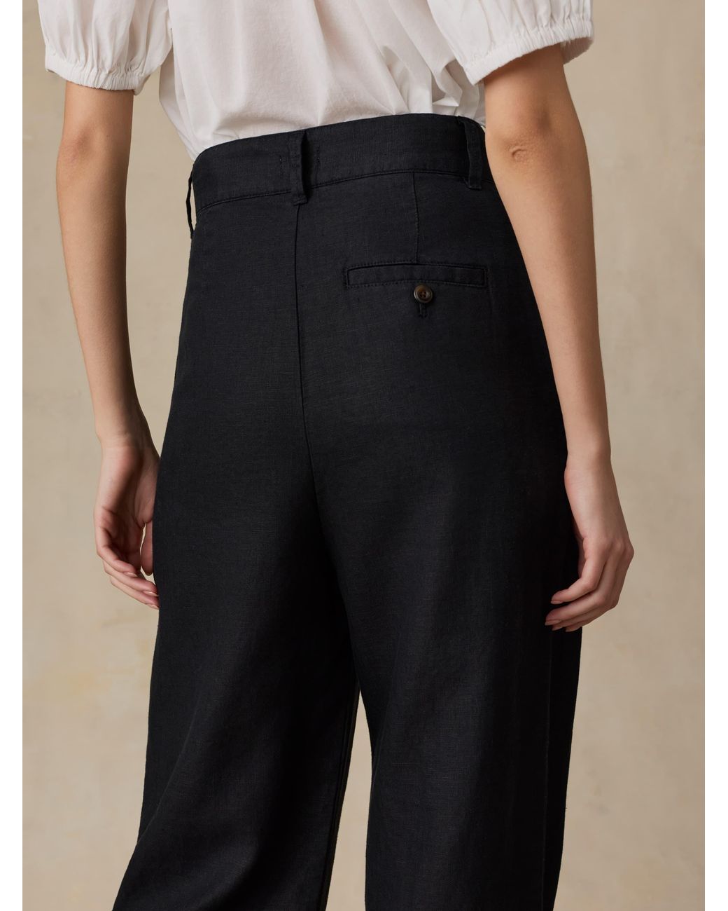 Faherty Brand Natural Sun Strider Linen Pleated Pants
