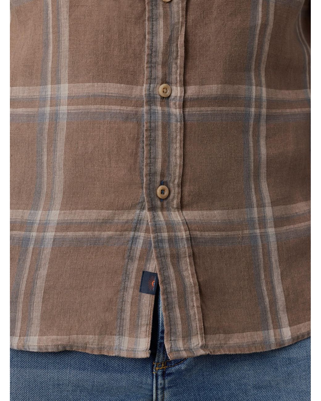 Faherty Brand Natural Laguna Linen Shirt for men