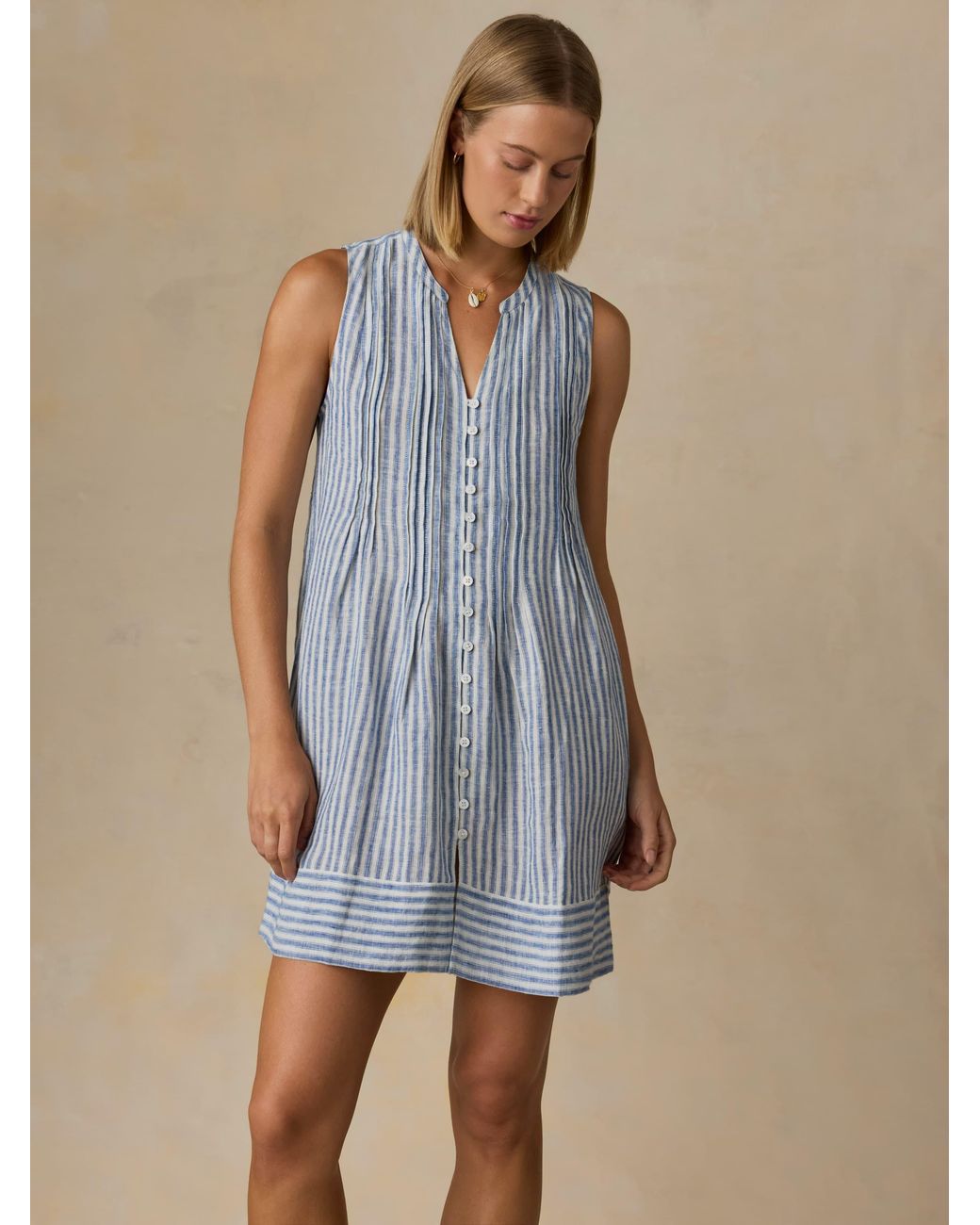 Faherty Brand Blue Devin Dress