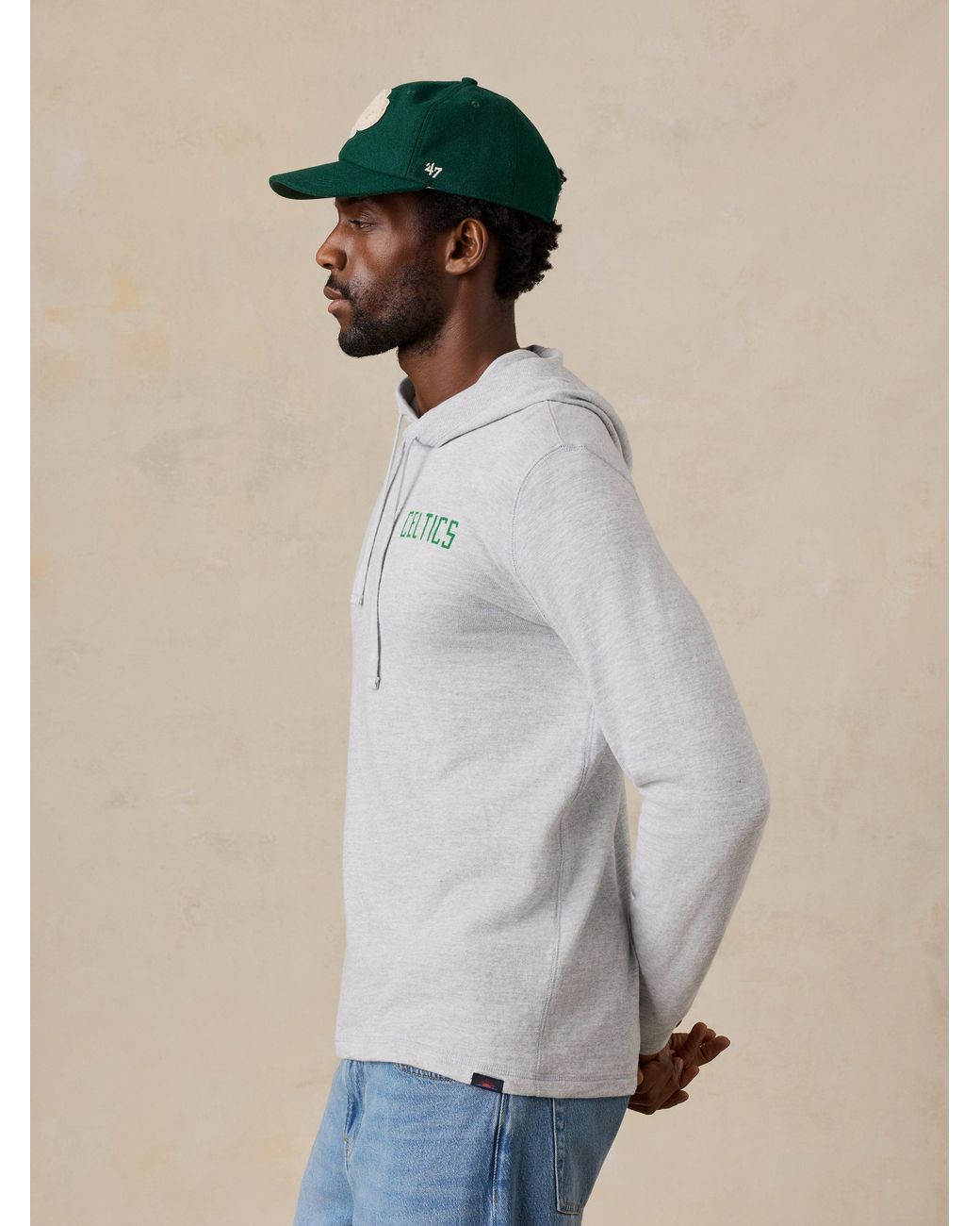 Faherty Brand Blue Boston Celtics Sunwashed Organic Hoodie for men